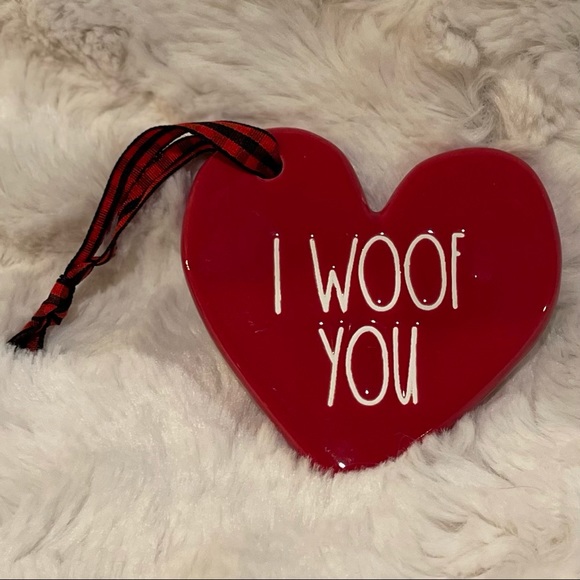 RAE DUNN "STAY PAWSITIVE, I WOOF YOU, JINGLE BONES” Christmas Ornament Set of 3 - Picture 3 of 5